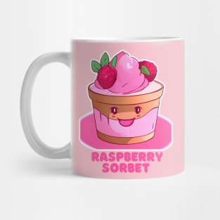 Raspberry Sorbet ice cream cupcake-Sweet Pink, Anime Cartoon Character D4366C Mug